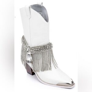Daniel Diamond High Noon Rhinestone Western Boots Snip Toe Size 8